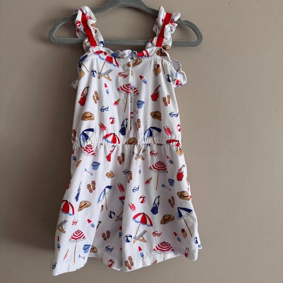 Janie and Jack Fourth of July Summer Beach Romper Red White Blue 12-18 Months - Picture 2 of 5